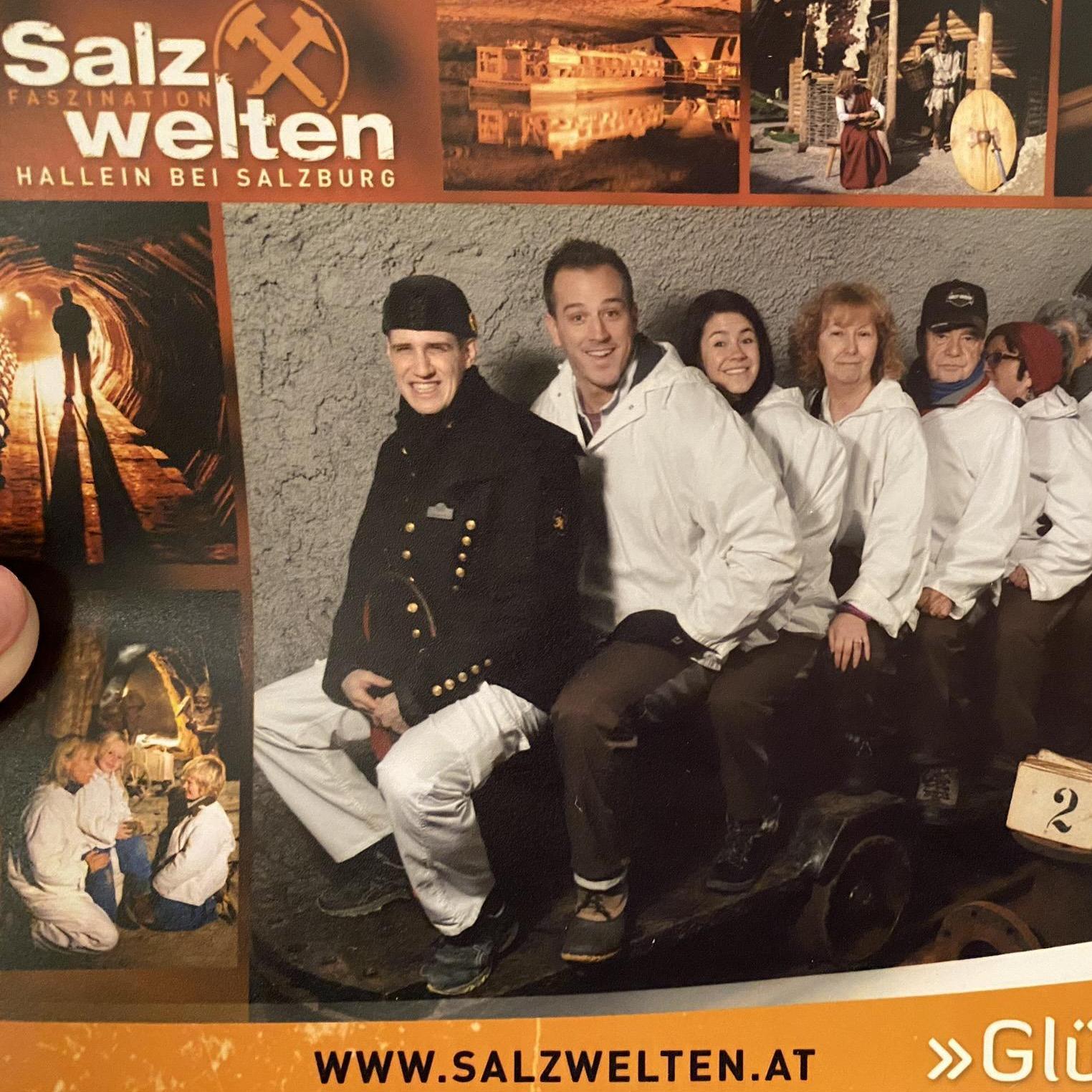 Jared and Kelsey touring the salt mines in Hellein, Austria.