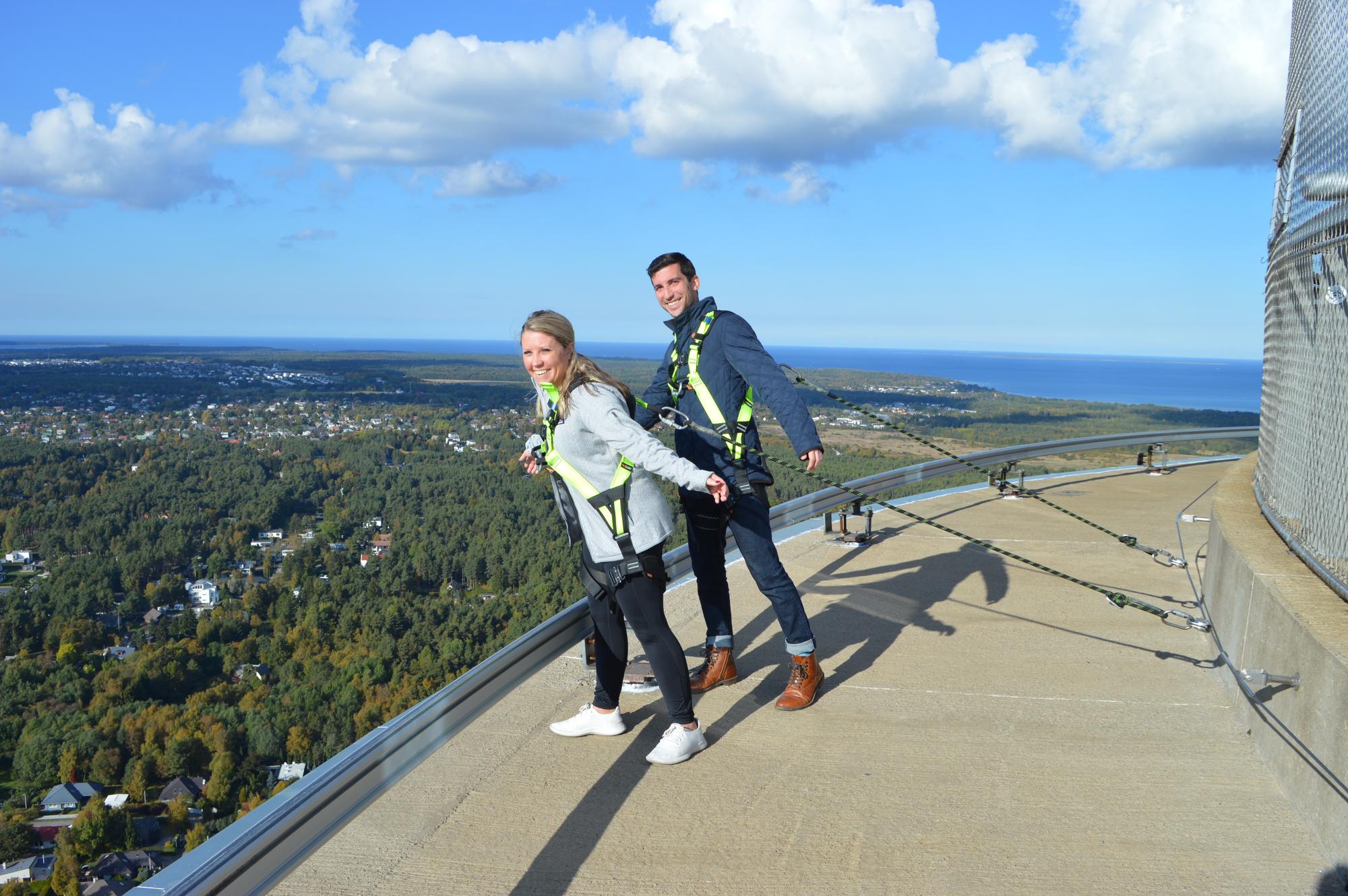 Walking along the TV tower in Tallinn, Estonia! 🇪🇪 September 2022