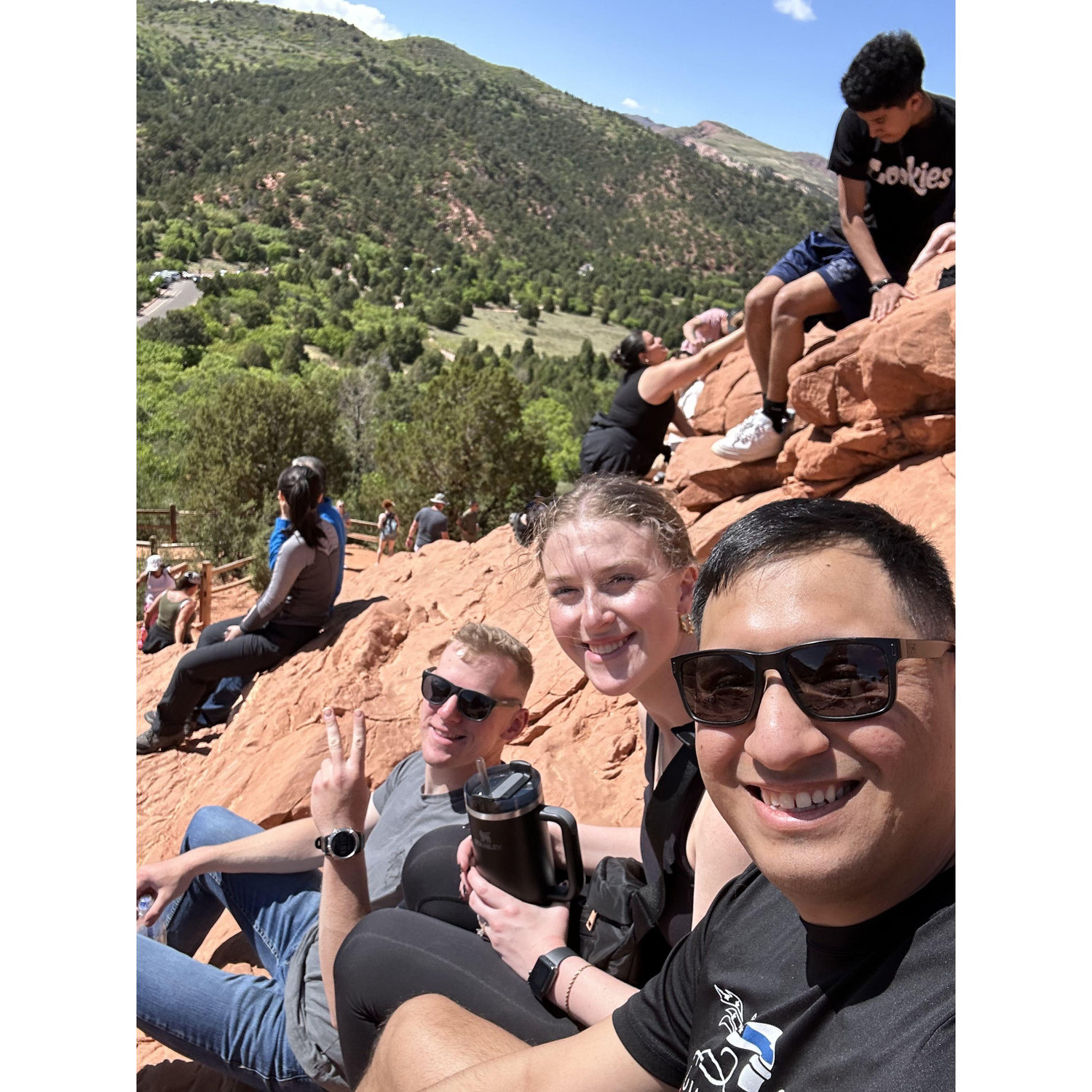 We love hiking! This was from our trip to Garden of the Gods with Morgan's brother, Lucas, when we were in Colorado Springs for his graduation from the Air Force Academy!