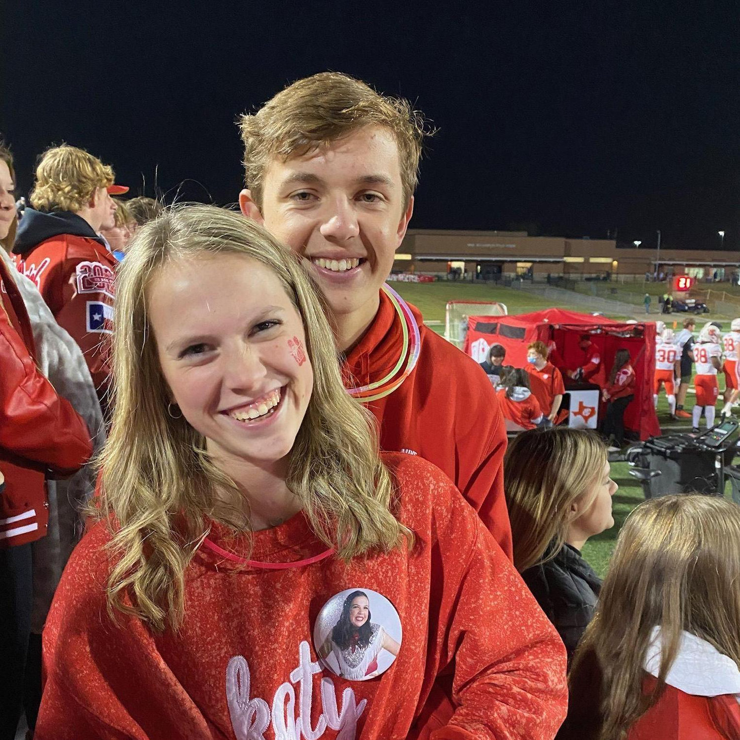 Carter and Rachel's last high school football game!
