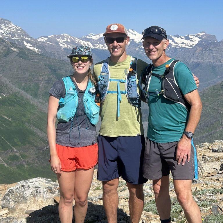 Piegan Pass with Scott-Trenton's dad, last big run prior to the Crazy Mountain 100 race.