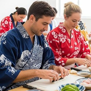Interactive Sushi Making with Sake Ceremony for 2 - Tokyo
