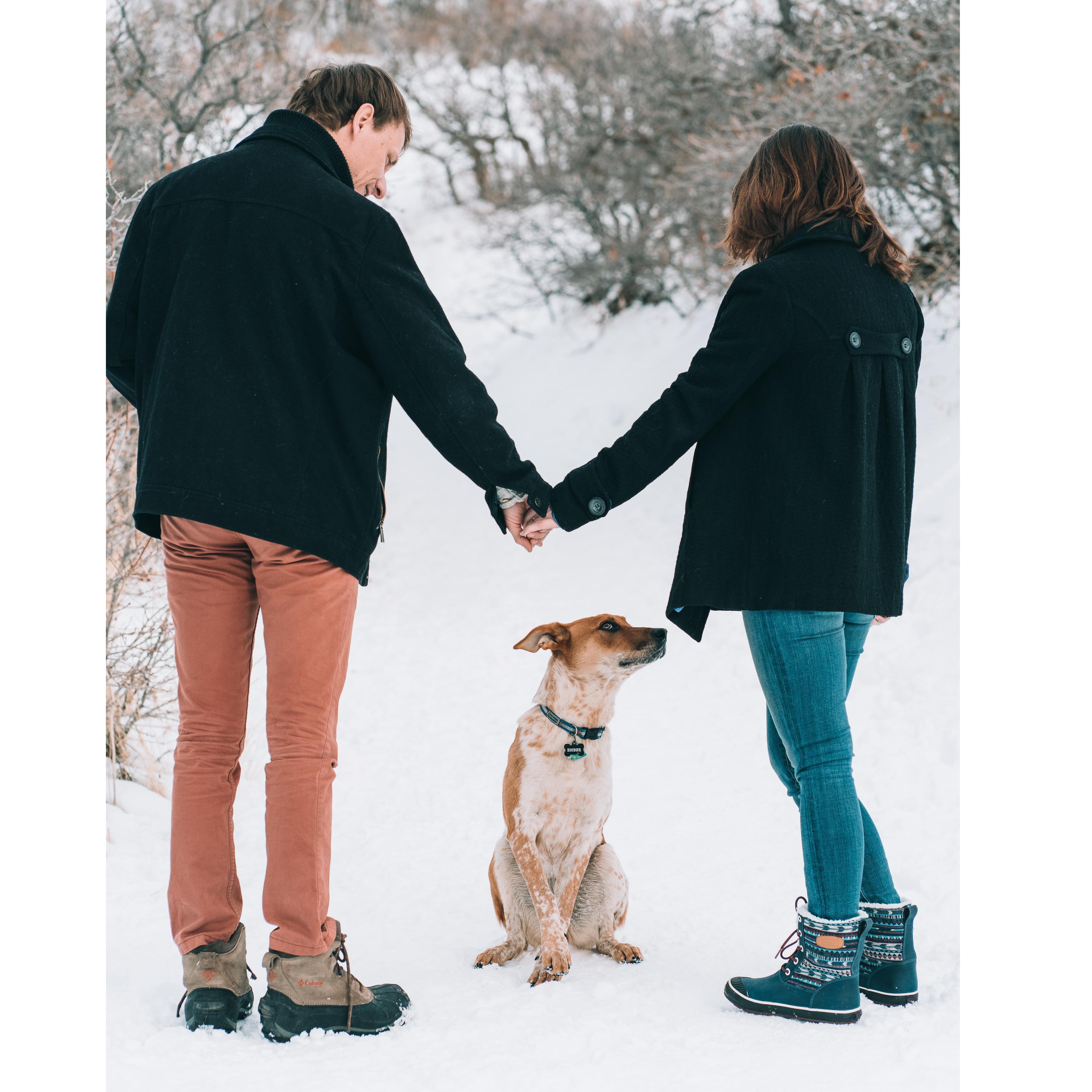 Ember was so good during our Engagement photoshoot.