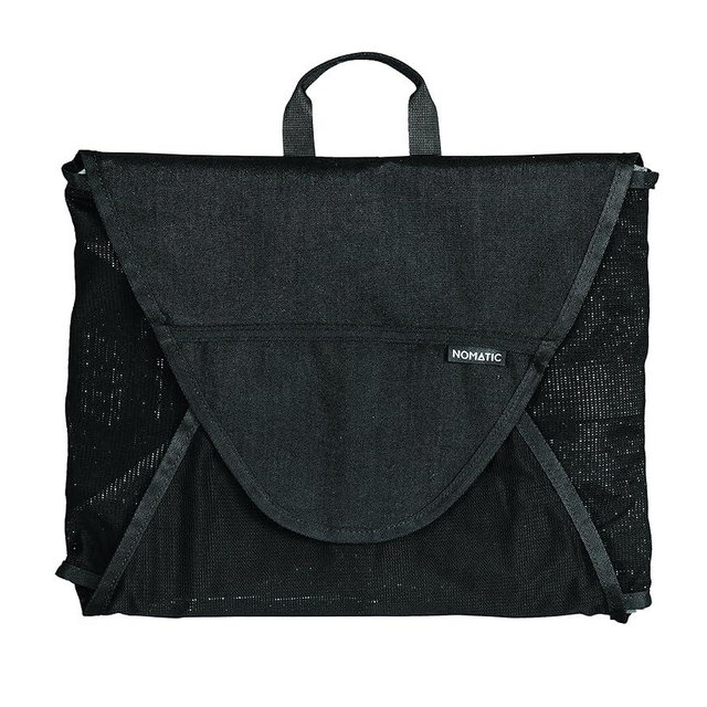 NOMATIC Shirt Organizer - 5-Shirt Organizer - Hanging Travel Organizer with Clothes Folder Folding Board Included (Black)