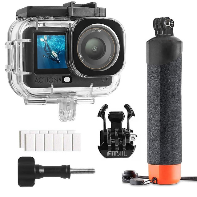 FitStill 60M/196FT Diving Kit for DJI osmo Action 6, Waterproof Housing + Buoyancy Handle for Underwater Shooting DJI Action 6 Protective Accessories