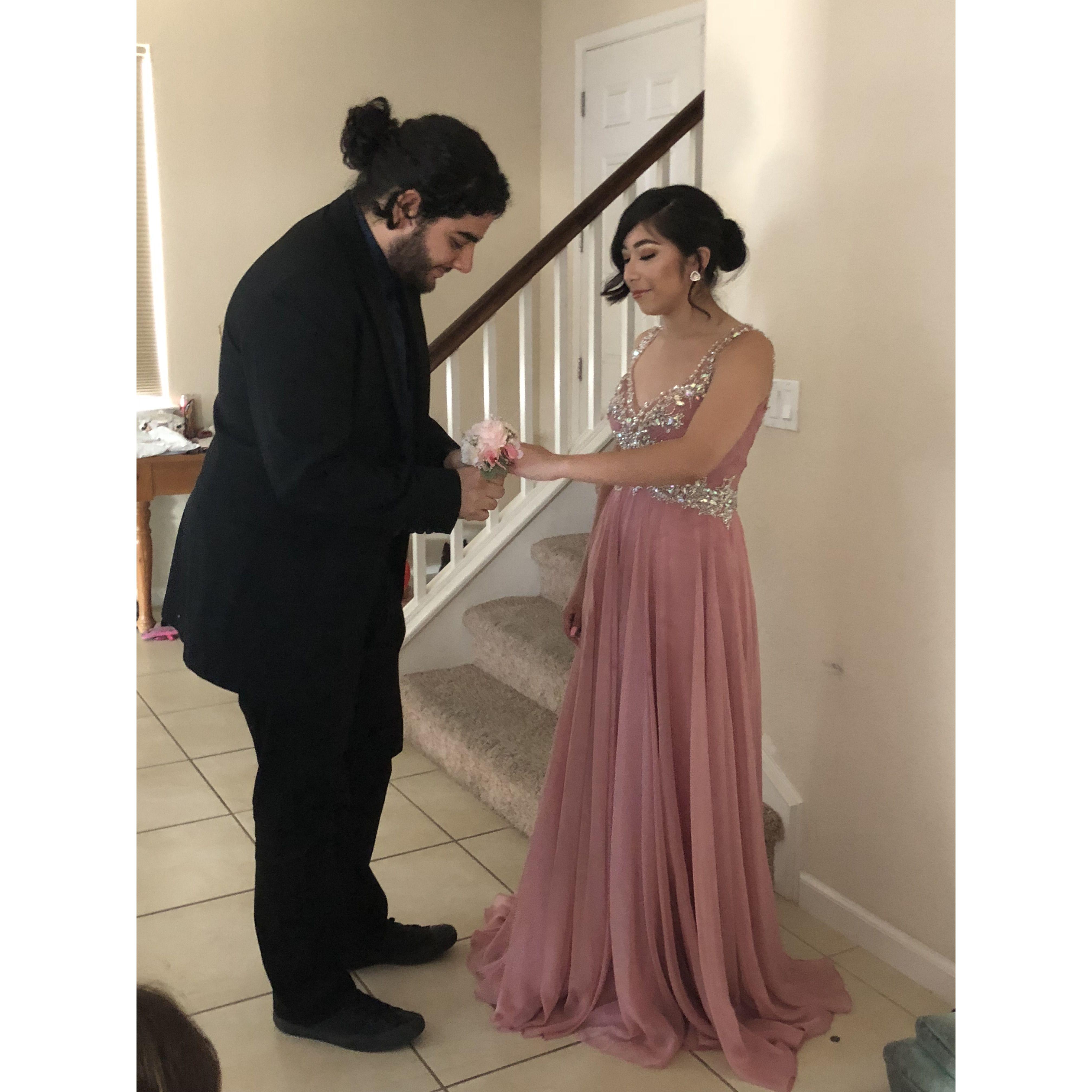 Pictures before prom (May 2018)