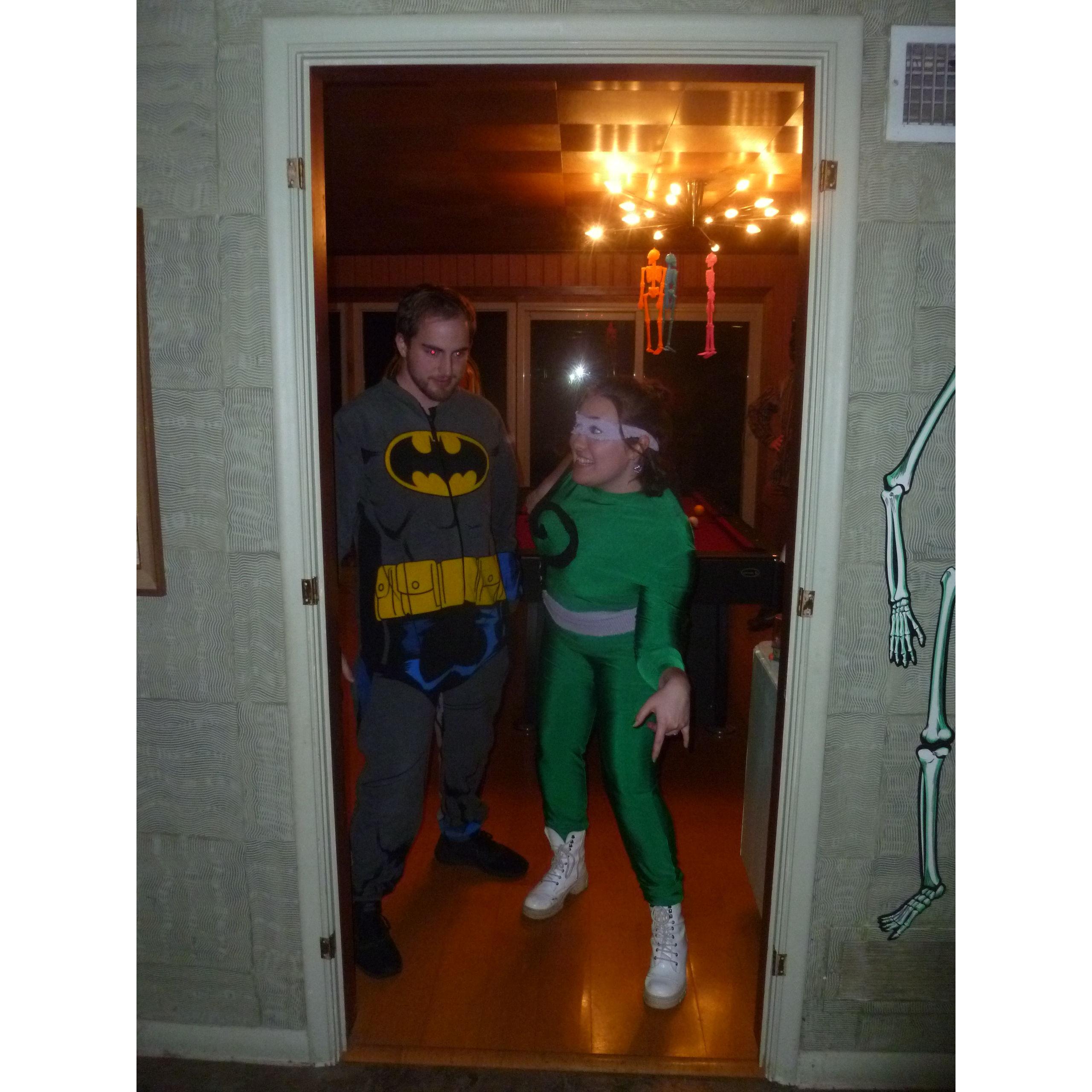 This year's couples costume: Batman and the Riddler.
