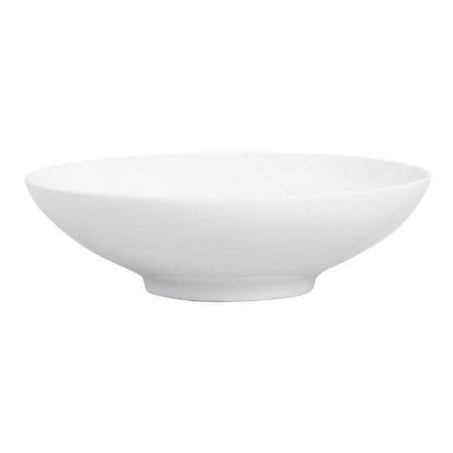 White Porcelain Flared Rim Coupe Serving Bowl
