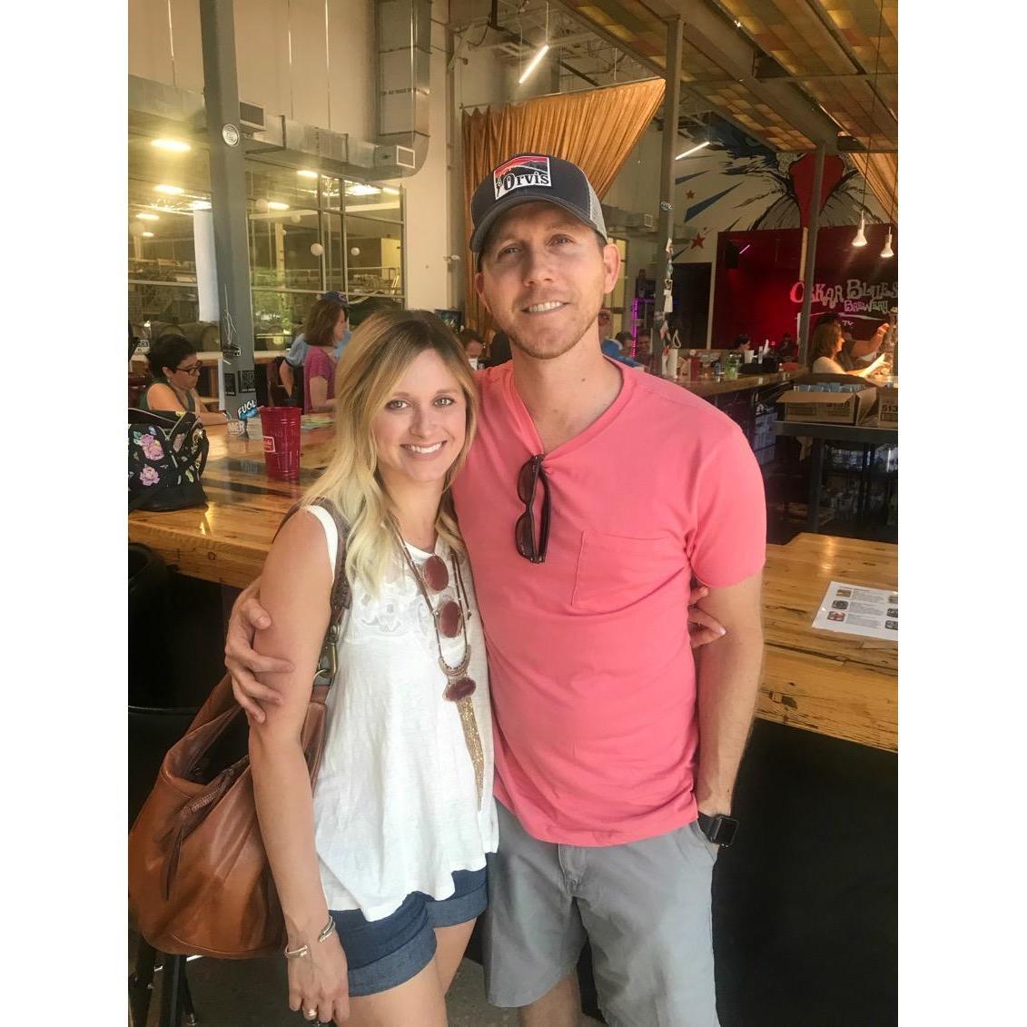 Visiting a local brewery in Austin.
