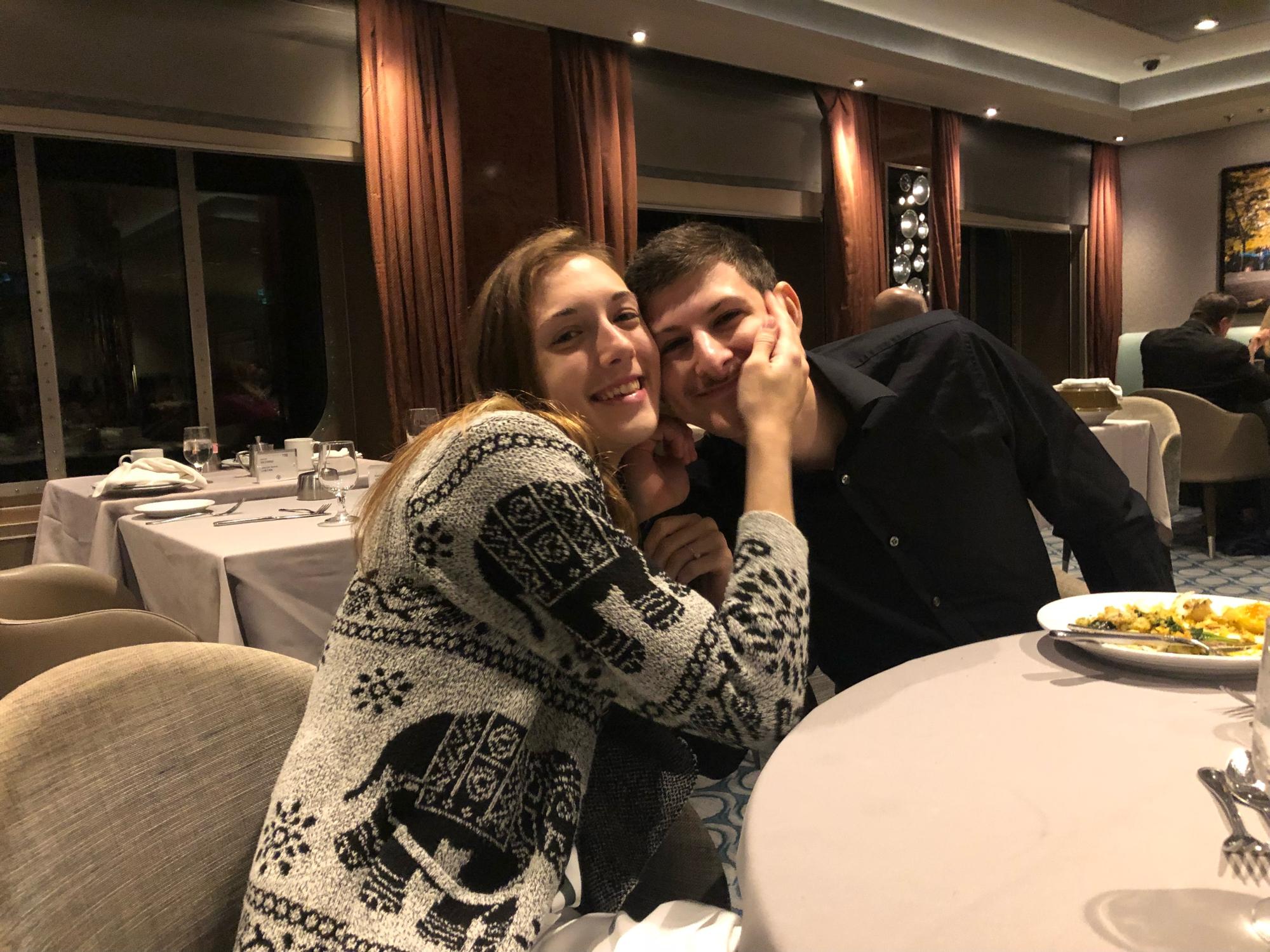 Dan and Jess on their first cruise