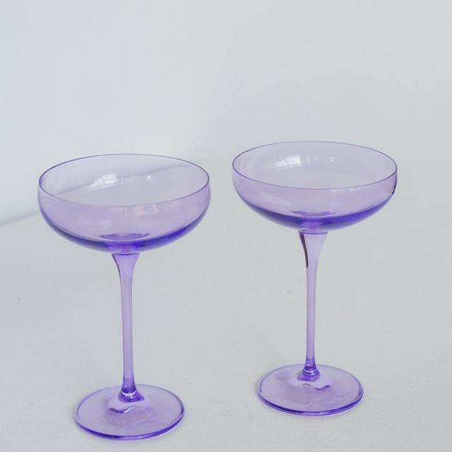 Estelle Colored Champagne Coupe Stemware - Set of 2 {Lavender}