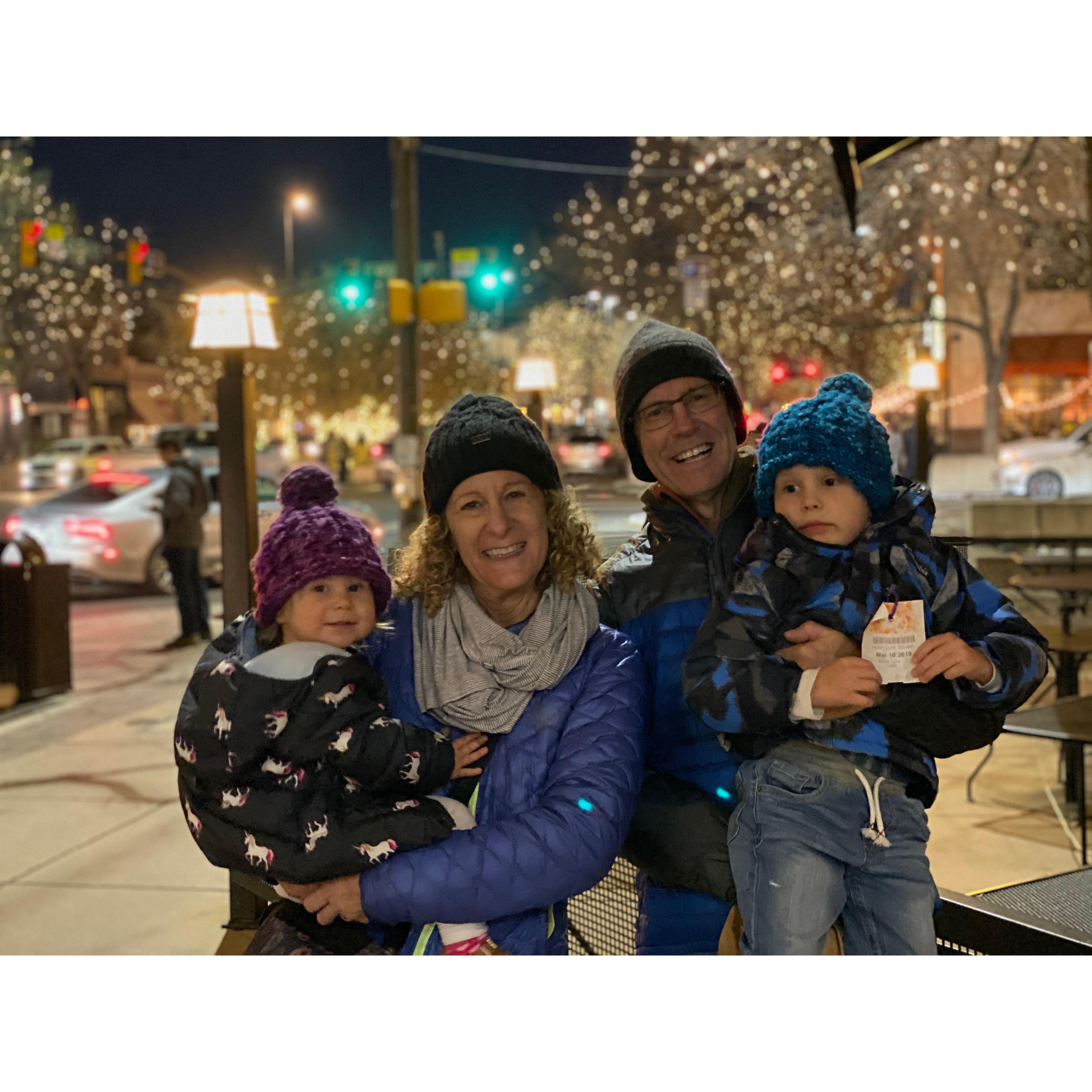 Holiday season in Fort Collins with Cael and Reese.