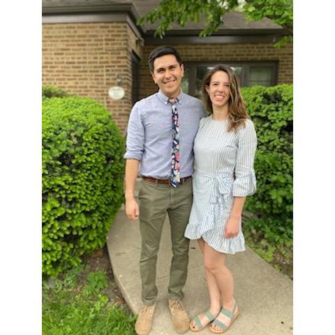 Standing in front of our new home right after closing!
