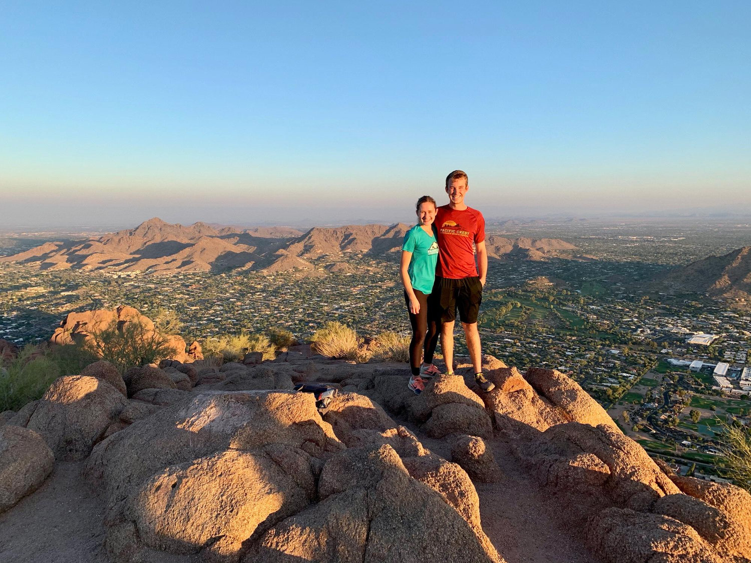 Lauren and Arek have been exploring their new home in Phoenix, AZ! Here, they hiked to the top of Camelback Mountain at sunrise in October 2020.