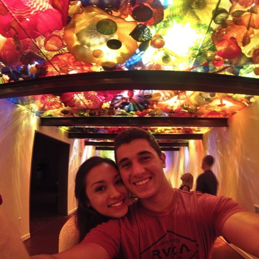 At Chihuly Glass Garden in Seattle