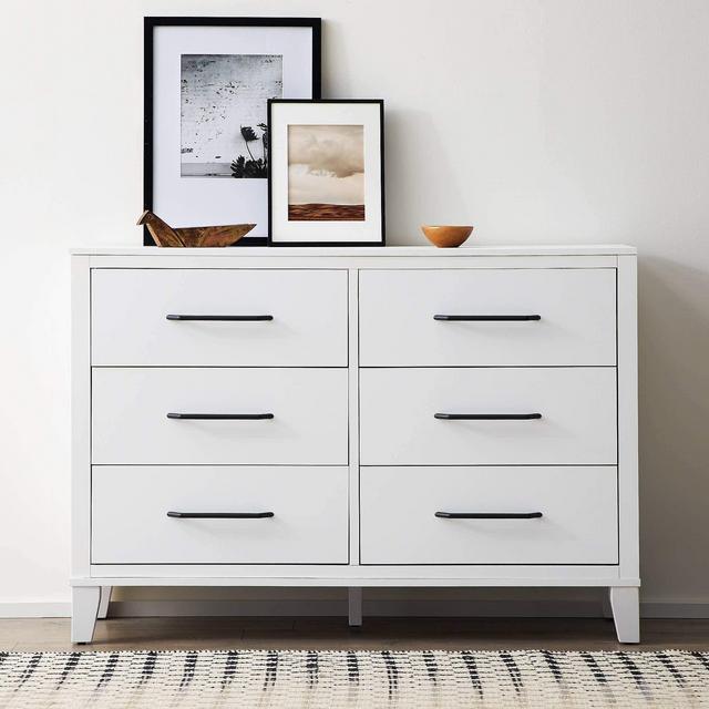 Edenbrook Daley Six Drawer Bedroom-Modern Design-Easy Assembly, White Dresser