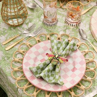 Check Stoneware Dinner Plate