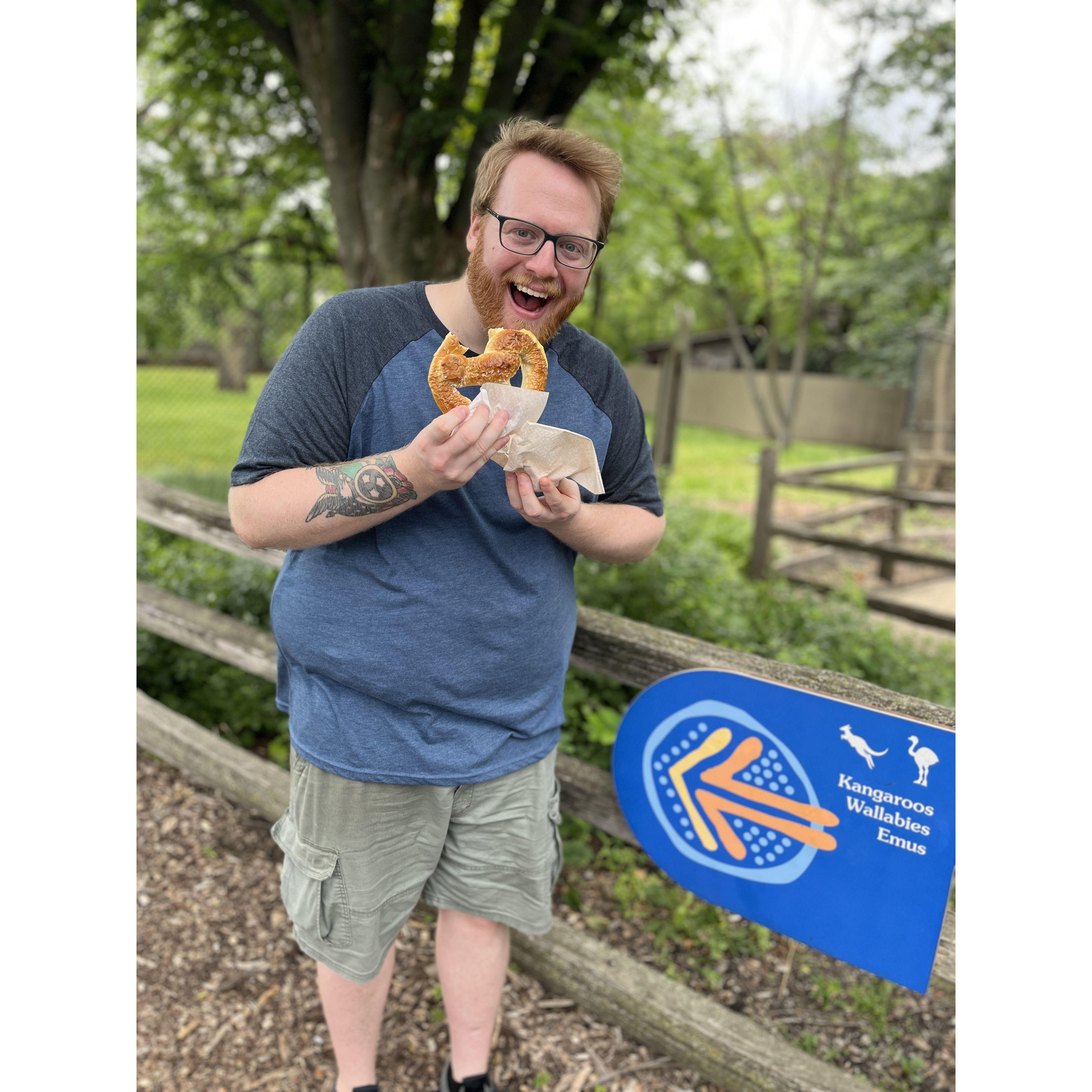 July 2022-Second Date at Brookfield Zoo (We really like soft pretzels...)