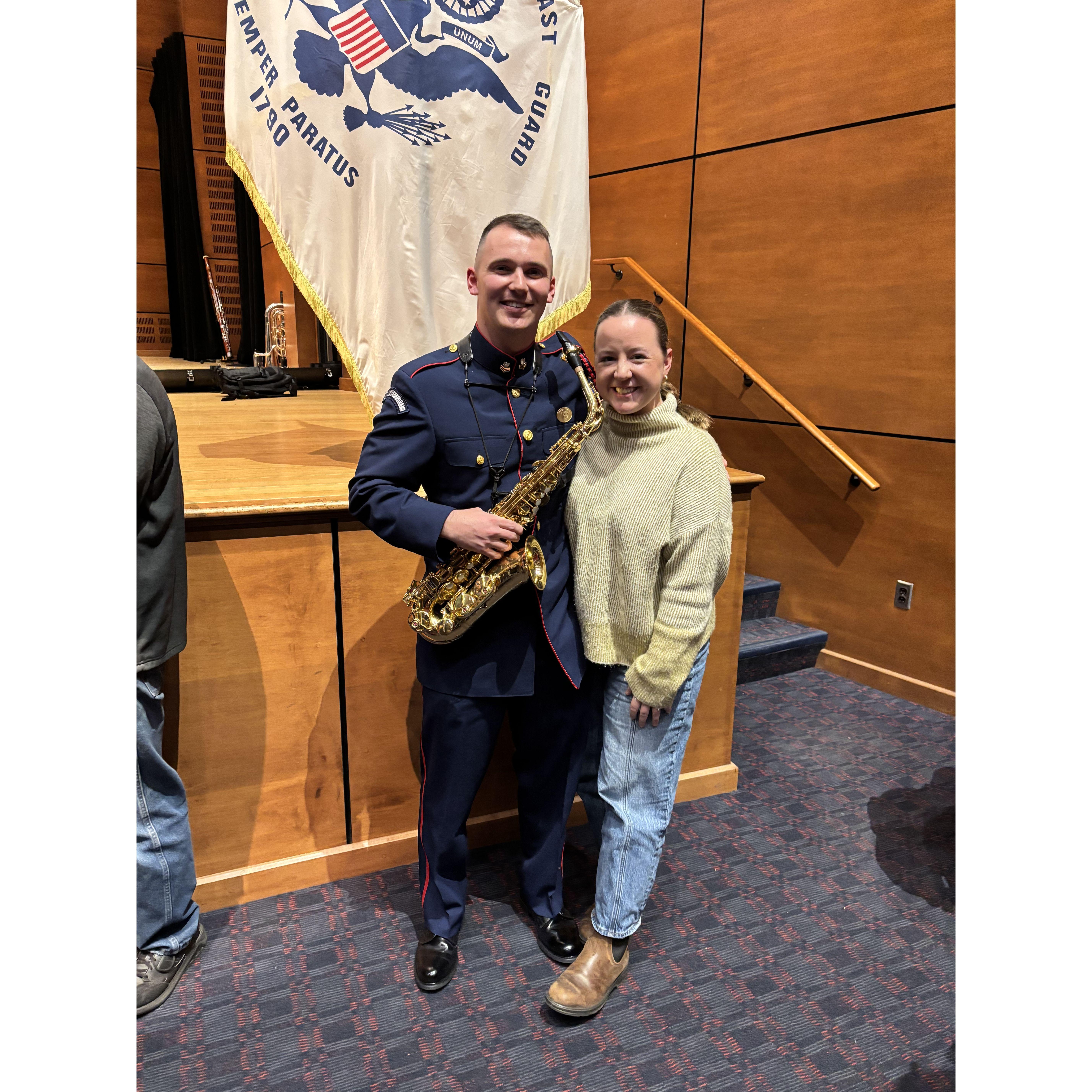 Kurt's first concert with USCG!