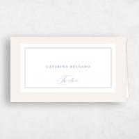 Blue Wedding Place Card - Seren