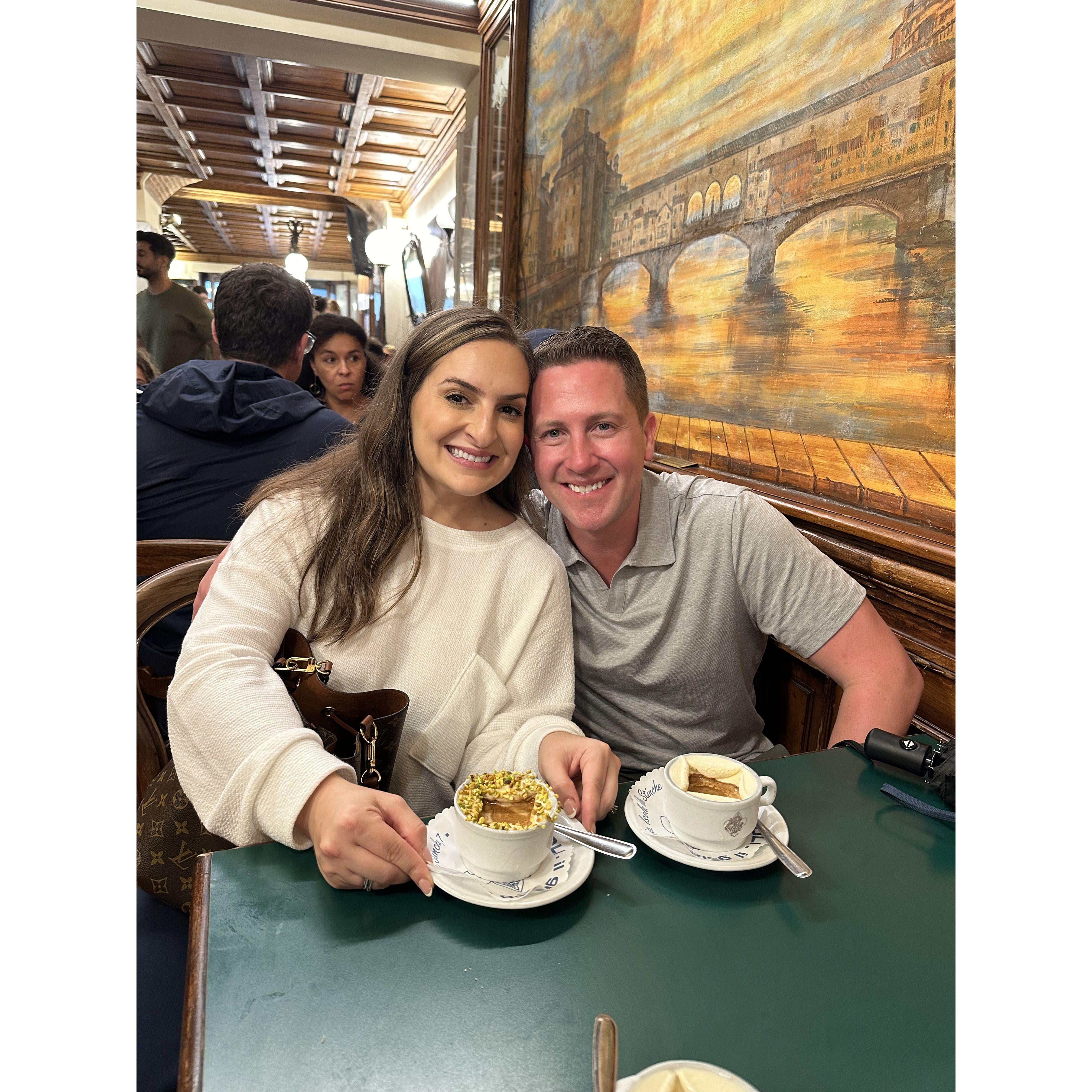 Lauren's favorite Italian treat--an Affogato. And if you know Andrew, you won't be surprised to know he calls it an "Avocado."