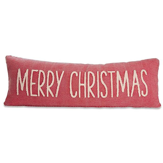 Mud Pie Merry Christmas Pillow, RED
