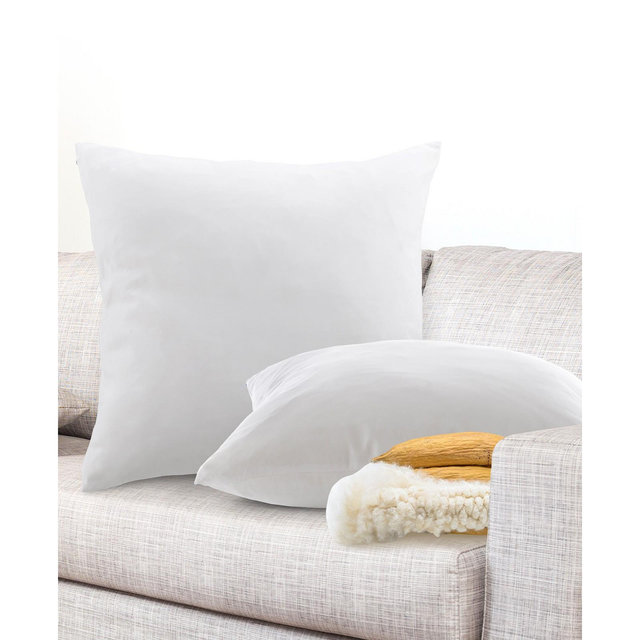 Cheer Collection Natural Kapok 2-Pack Pillow Inserts, 24" x 24"