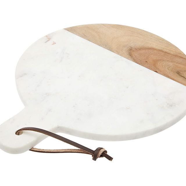 Godinger Marble and Wood Round Cheese Board