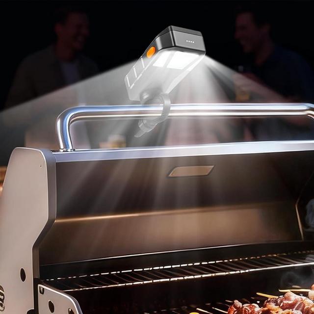 Grill Light for Blackstone Griddle & Weber Grill, Goldusk Rechargeable BBQ Lights with 160° Beam Automatic On/Off 2-Level Brightness Grilling Accessories for Outdoor Grill Gifts for Men Dad Husband