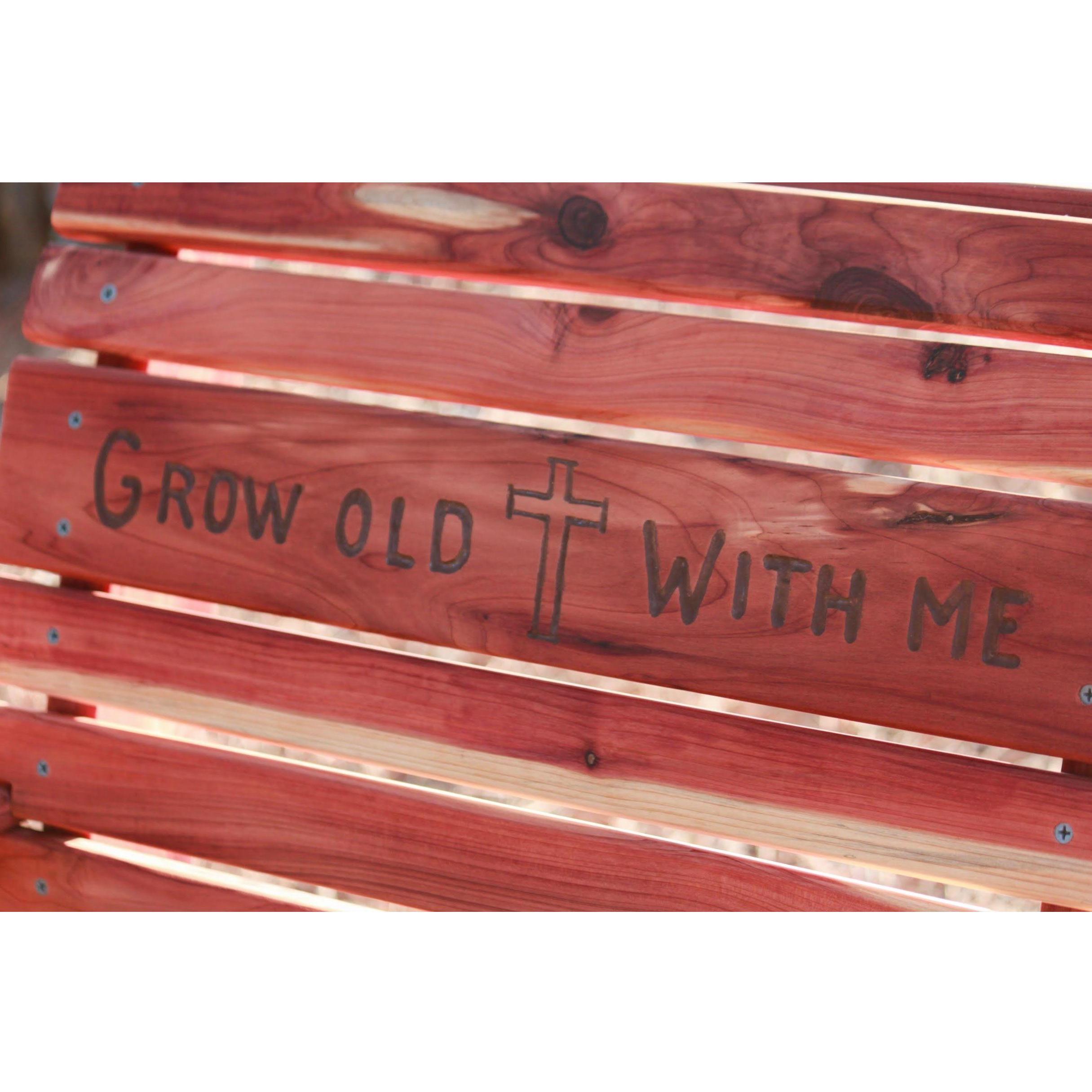 This is the engraving on the front of the rocking chairs!