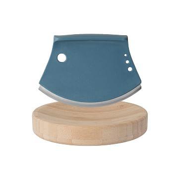 Leo 2 Piece 6.25" Bamboo Herb Cutter Set, Blue