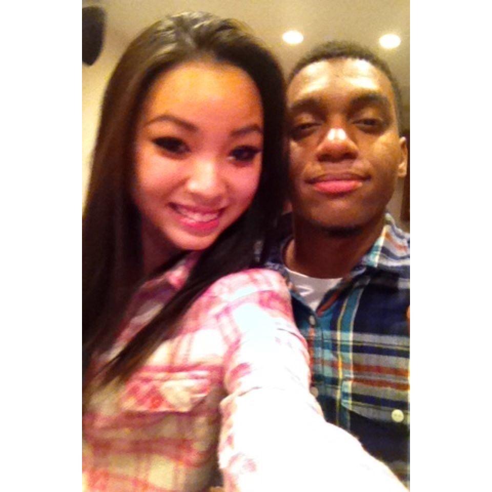 The first day we met on November 7th, 2014. We both happened to be wearing plaid and snapped this first pic together.