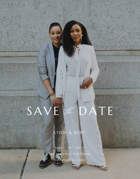 Emeline Photo | White | Zola Save The Dates
