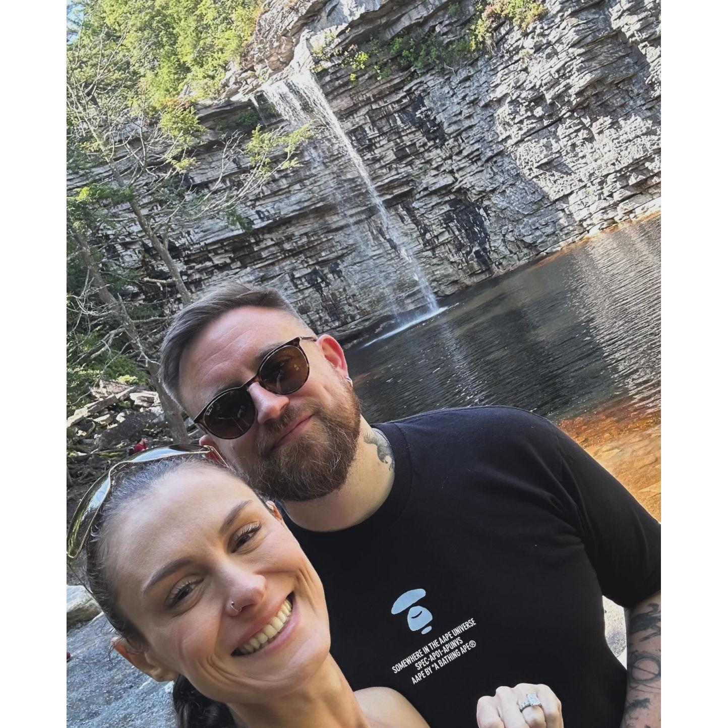 Just a hiking day. Later this waterfall was in Severance and Mila about lost her mind!