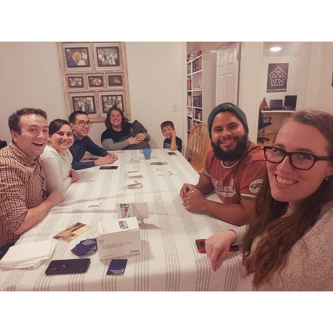 Our first Friendsgiving with Lee's friends. Realizing that her people had fun with Ely was a huge plus.