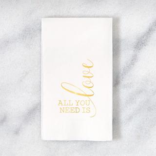 All You Need Is Love Guest Towel, Set of 100