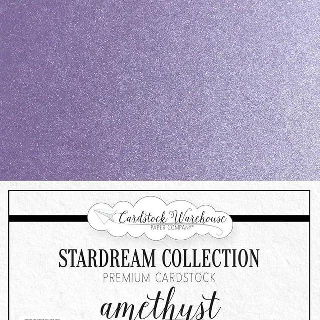 Cardstock Warehouse Stardream Amethyst Purple - 8.5 x 11" - 105 Lb. / 284 Gsm Metallic Premium Cardstock Paper- 25 Sheets