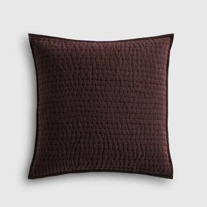 European Linen Cotton Stitch Quilted Euro Sham - Espresso, Euro