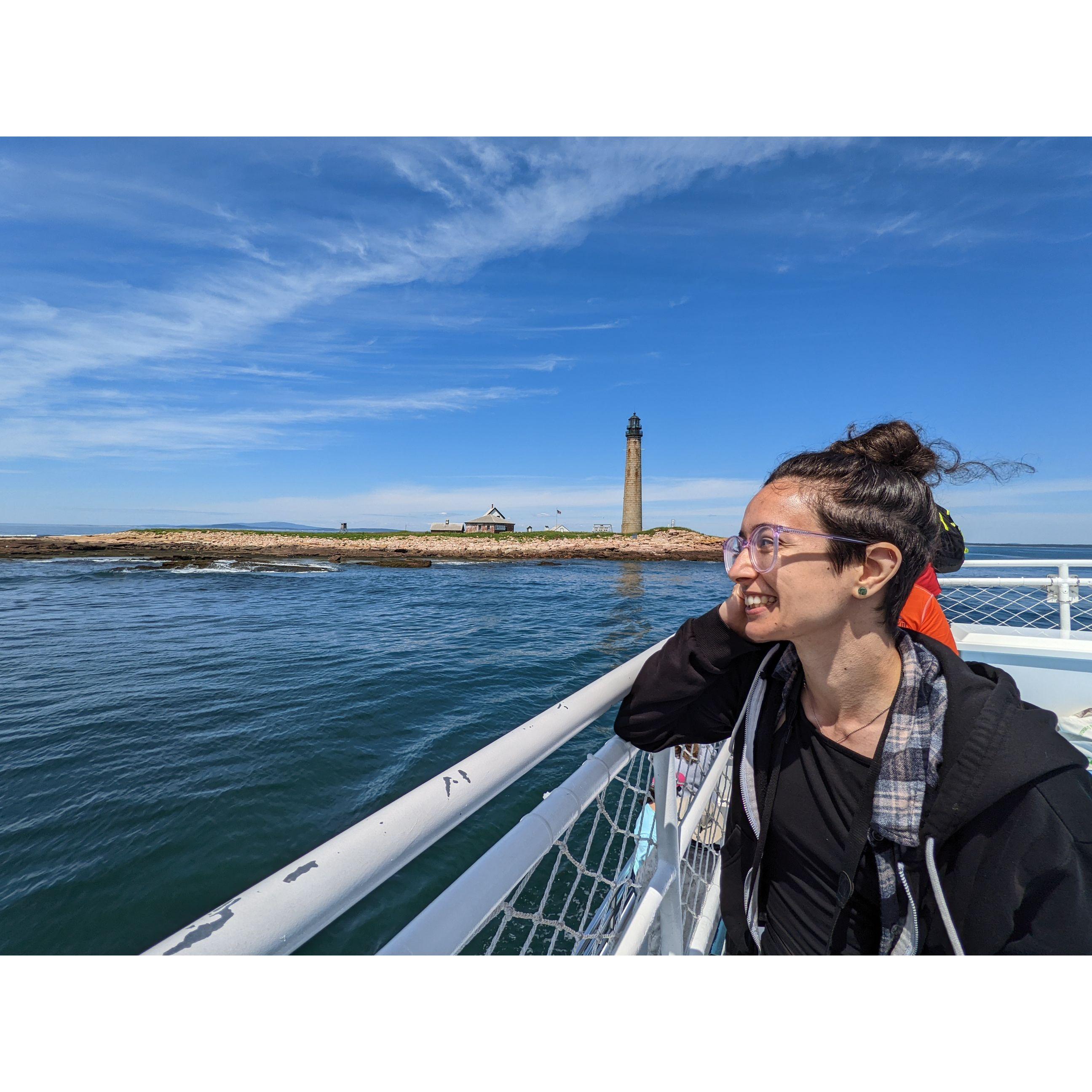 "I have a surprise for our trip to Acadia!" Cassandra dropped the best idea ever: a boat ride to see the pelicans! Also featured: old light houses, and a bald eagle's nest the size of a volvo.