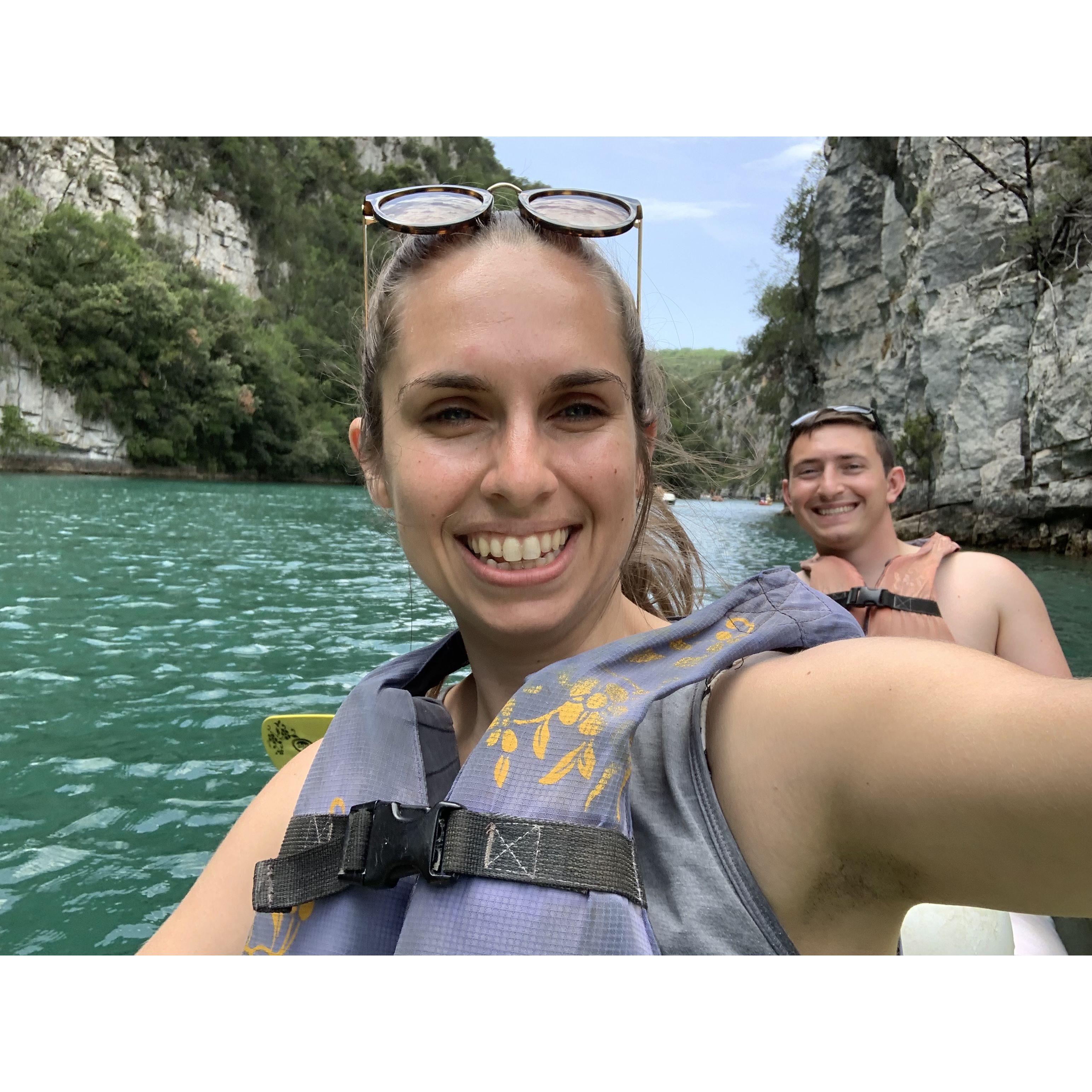 Kayaking in the Gorges du Verdon in France!