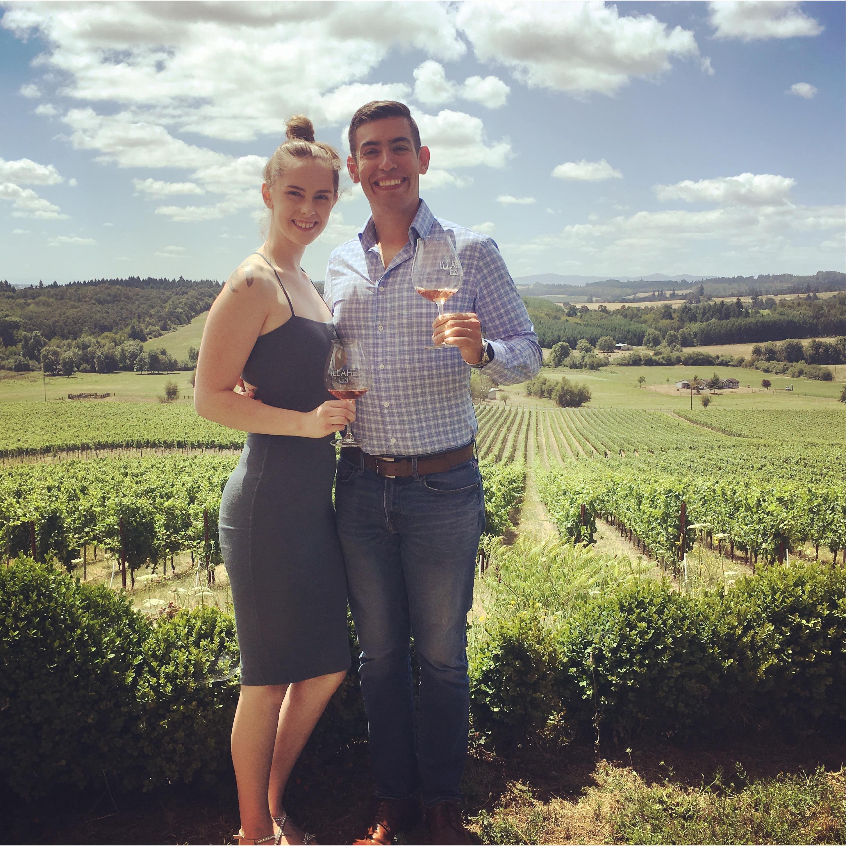Esteban's first trip to a Vineyard. We traveled to Dallas, Oregon for a wedding and enjoyed some amazing wine in the process