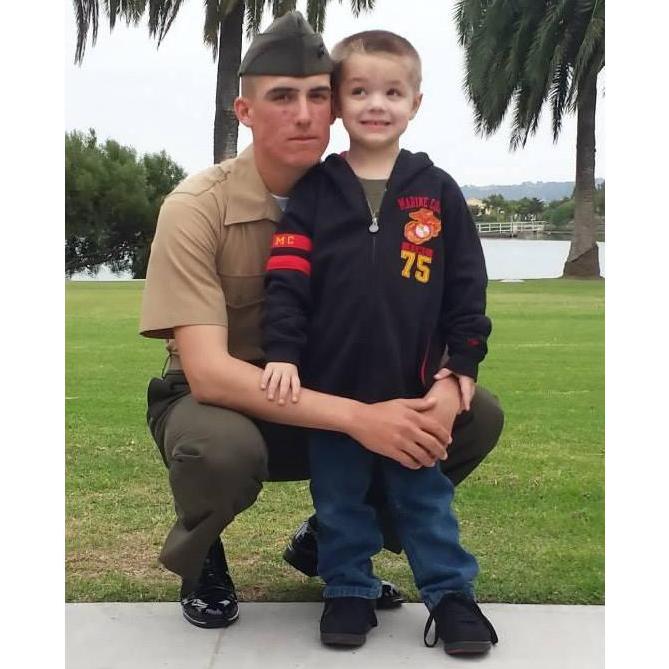 Mark and his cousin, Austin, during Mark's boot camp graduation (2015)