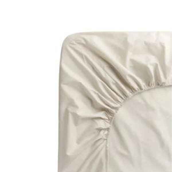 Percale Fitted Sheet – Sand