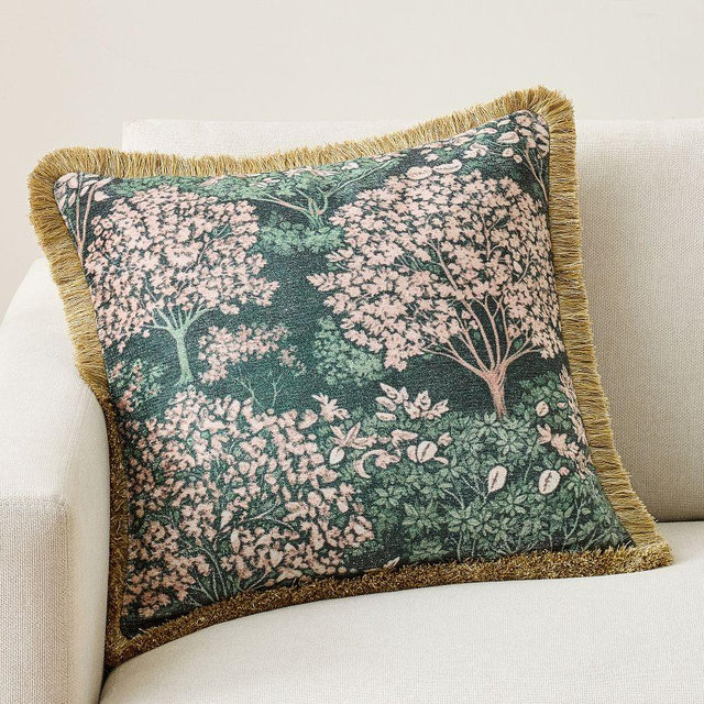 Elphaba Trees Decorative Pillow Cover, Green Multi, 20"