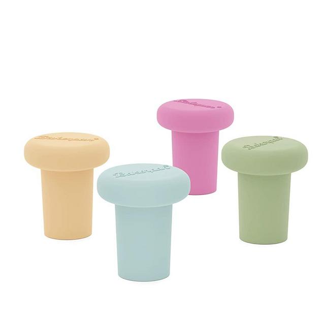 Bakerpan Silicone Wine Stoppers, Bottle Stopper, Wine Bottle Cork, Set of 4