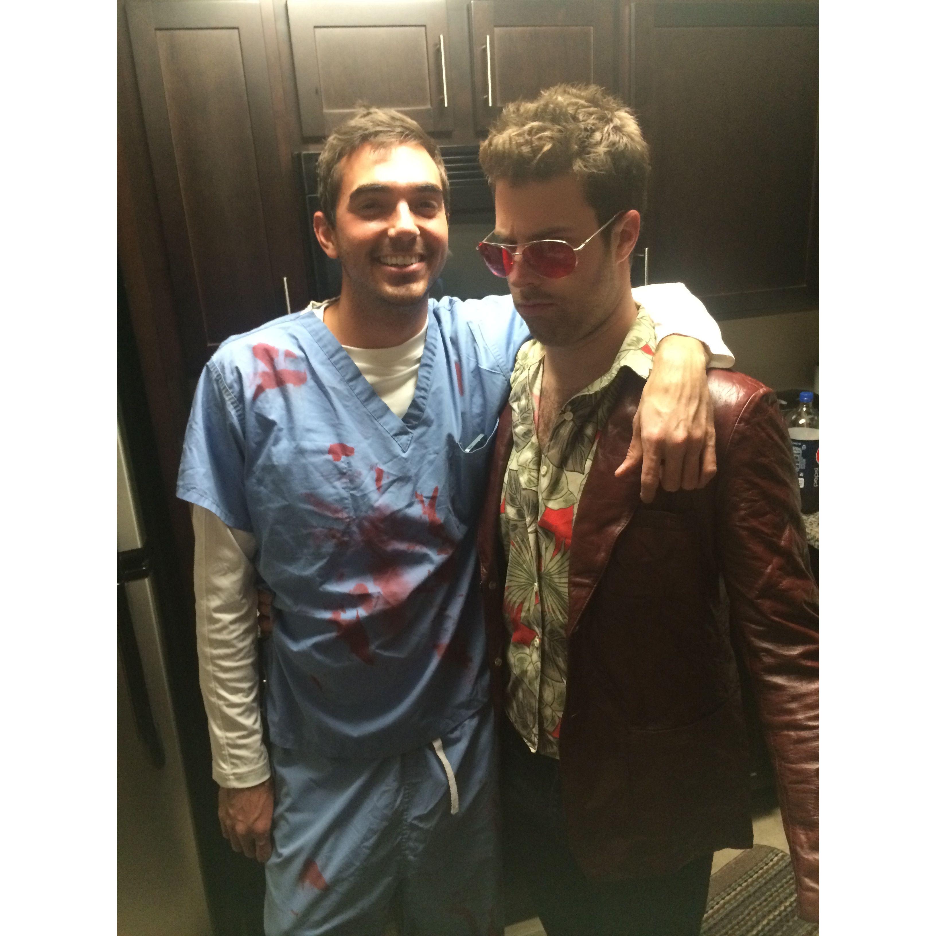 Our first Halloween. "Bloody Doctor" and Tyler Durden - 10/2014