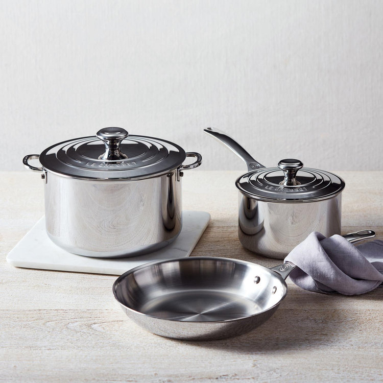 Le Creuset, Stainless 5-Piece Cookware Set | Zola