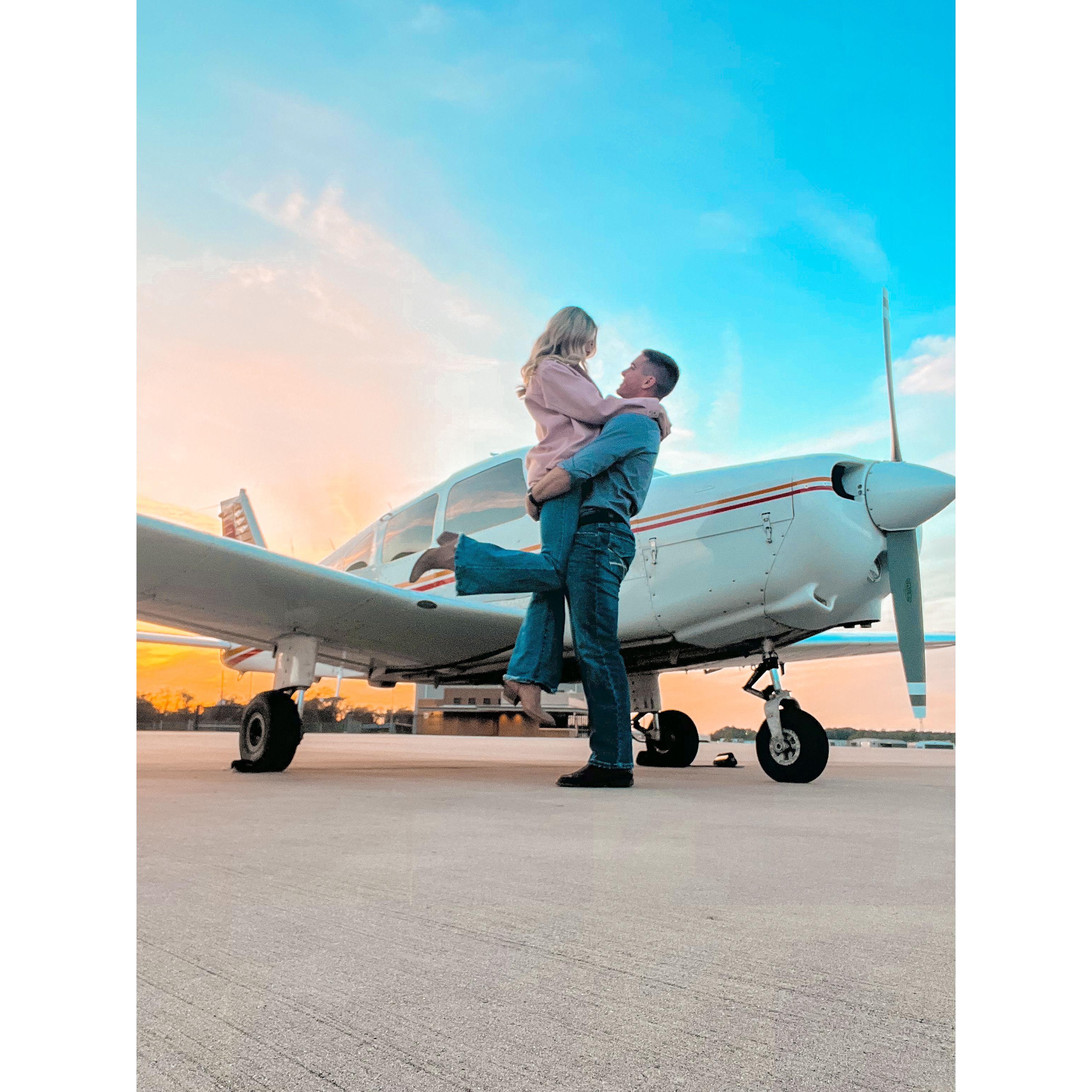 The first time RJ took me flying for my 20th birthday!