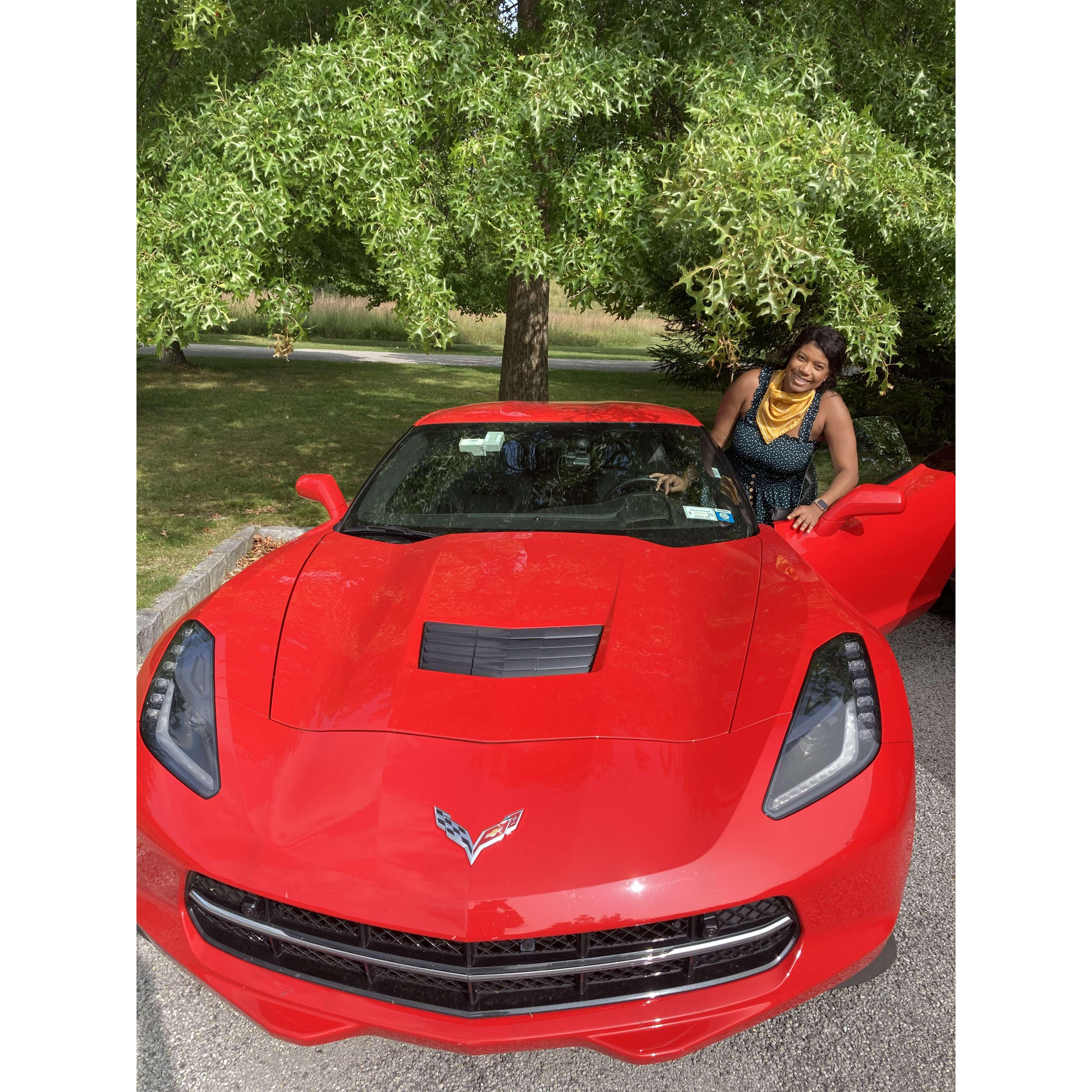 A hot red ride for a birthday surprise!