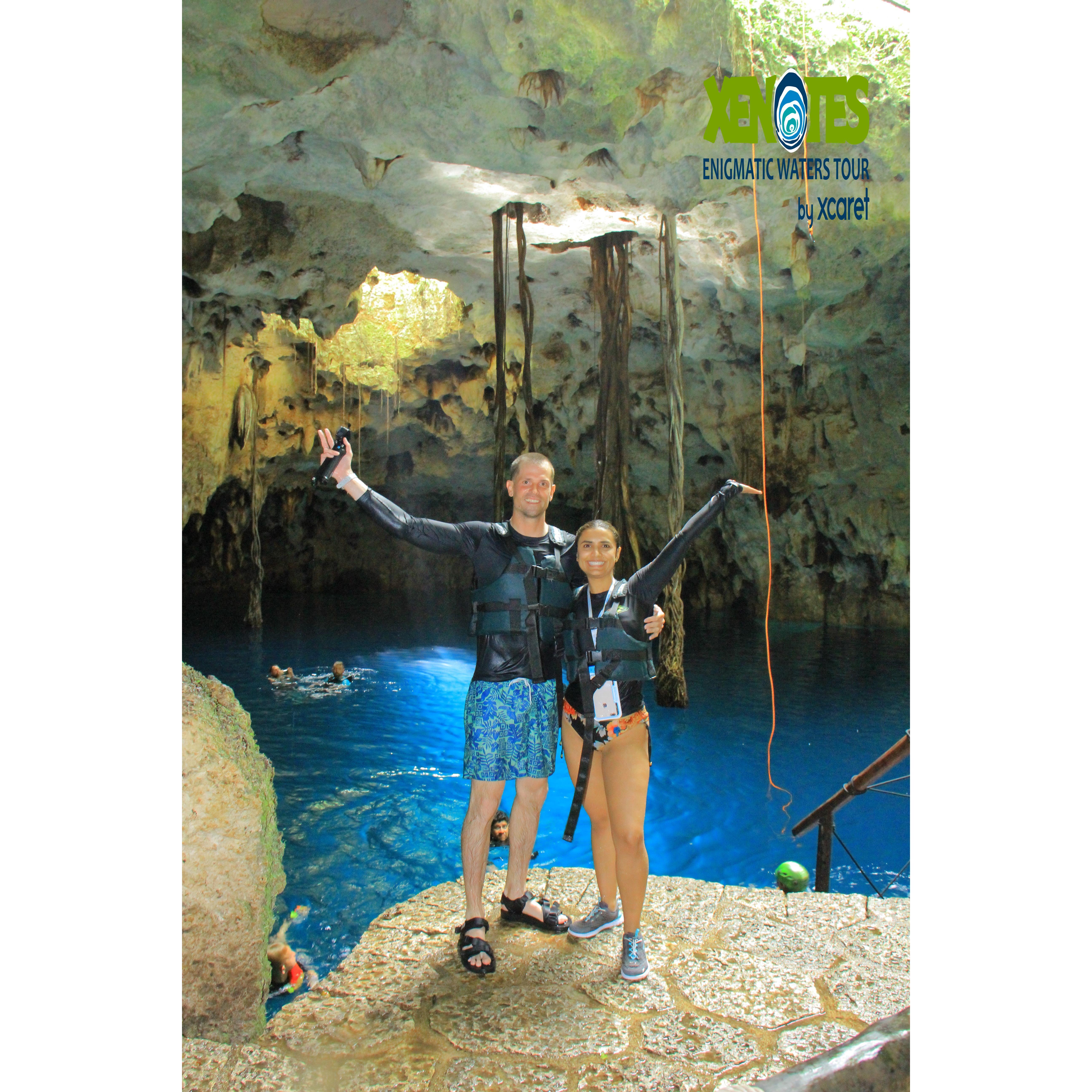 Our first time in Mexico and where we fell in love with Xcaret as our potential wedding venue!